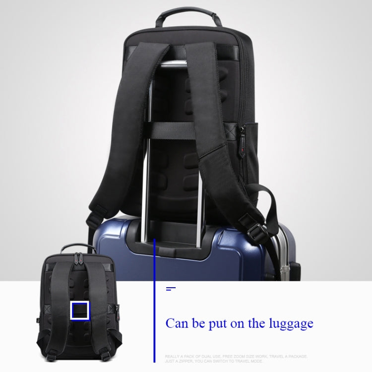 Bopai 851-009911 Business Anti-theft Waterproof Large Capacity Double Shoulder Bag,with USB Charging Port, Size: 30.5x13x45cm (Black) Eurekaonline