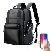 Bopai 851-014318 Fashion Outdoor Breathable Waterproof Anti-theft Three-layer Large Capacity Double Shoulder Bag,with USB Charging Port, Size: 31x17x44cm(Grey) Eurekaonline