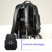 Bopai 851-019811 Large Capacity Anti-theft Waterproof Leathar Backpack Laptop Tablet Bag for 15.6 inch and Below, with USB Charging Port(Black) Eurekaonline