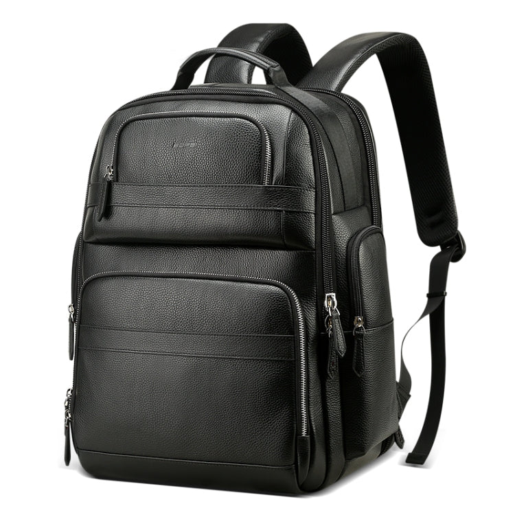 Bopai 851-01981A Top-grain Leather Business Travel Anti-theft Man Backpack, Size: 35x26x44cm Eurekaonline