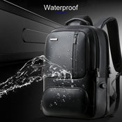 Bopai 851-024011 Top-grain Leather Business Breathable Anti-theft Man Backpack, Size: 28x18x42cm(Black) Eurekaonline
