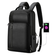 Bopai 851-036611 Large Capacity Top-grain leather Business Breathable Man Backpack, Size: 30x12x43cm(Black) Eurekaonline