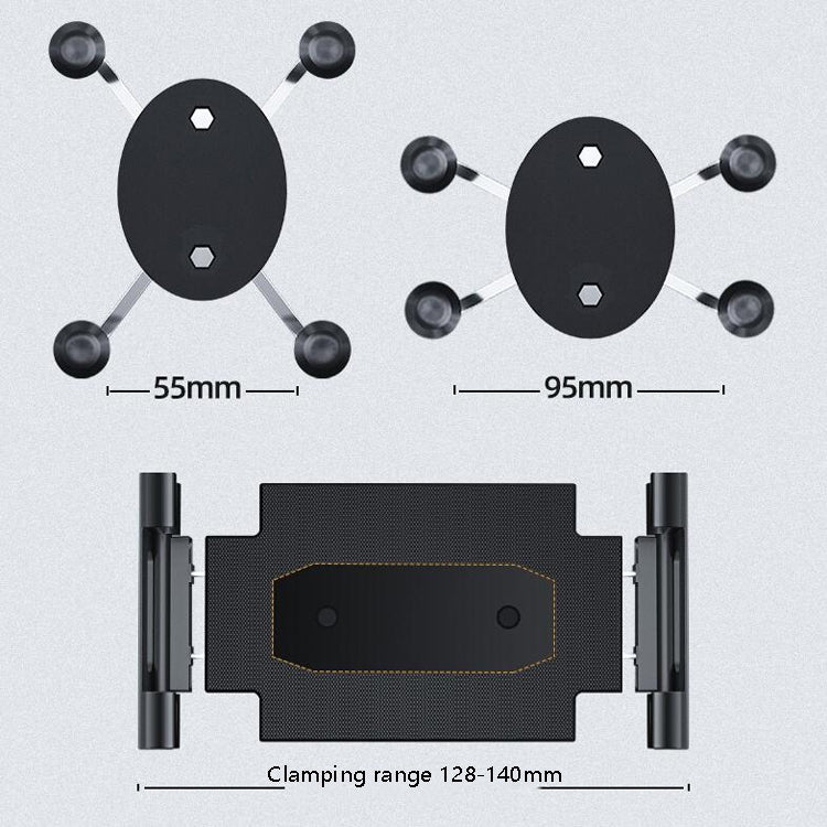 Bus Truck Mobile Phone Bracket Suction Cup Car Mobile Phone Bracket(Folding Flat Back Clip) Eurekaonline