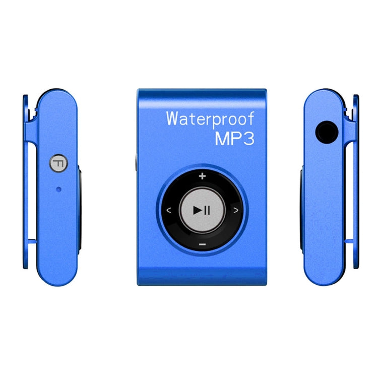 C26 IPX8 Waterproof Swimming Diving Sports MP3 Music Player with Clip & Earphone, Support FM, Memory:8GB(Blue) Eurekaonline