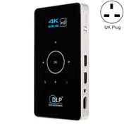 C6 1G+8G Android System Intelligent DLP HD Mini Projector Portable Home Mobile Phone Projector， UK Plug (Black) Eurekaonline