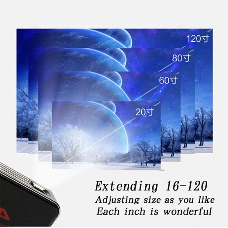 C6 2G+16G Android Smart DLP HD Projector Mini Wireless Projector， US Plug (Black) Eurekaonline