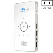 C6 2G+16G Android Smart DLP HD Projector Mini Wireless Projector， US Plug (White) Eurekaonline