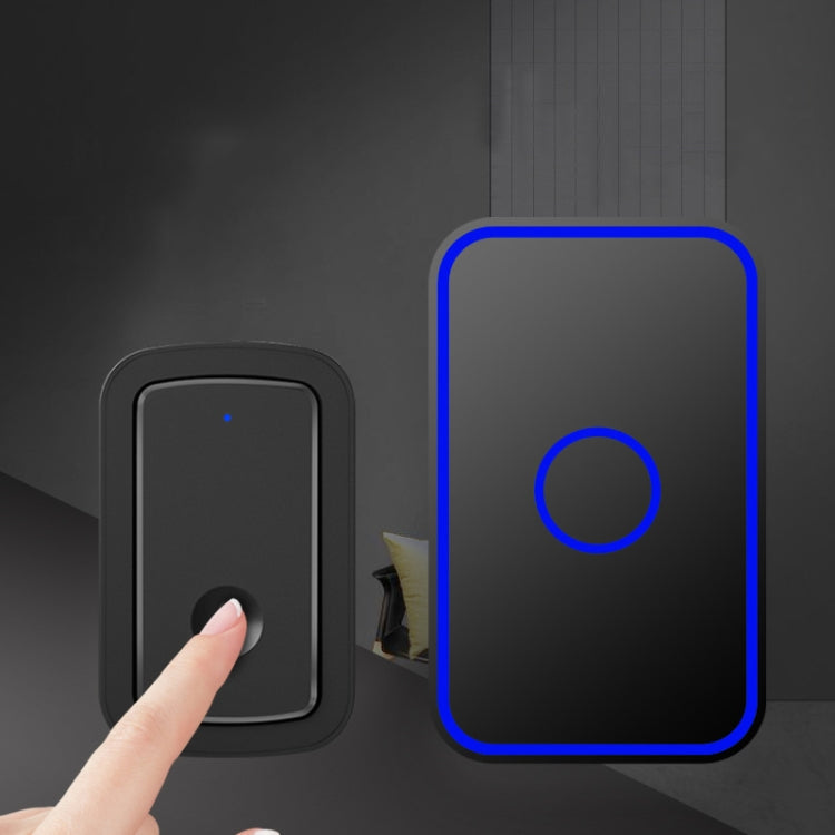 CACAZI A19 1 For 5 Wireless Music Doorbell without Battery, Plug:US Plug(Black) Eurekaonline