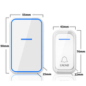 CACAZI A68-2 One to Two Wireless Remote Control Electronic Doorbell Home Smart Digital Wireless Doorbell, Style:EU Plug(Black) Eurekaonline