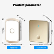 CACAZI FA50 1 For 1 Push-button Self-generating Wireless Doorbell, Plug:EU Plug(Black) Eurekaonline