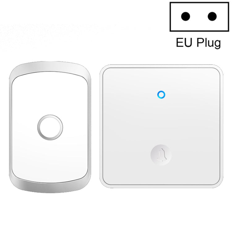 CACAZI FA50 1 For 1 Push-button Self-generating Wireless Doorbell, Plug:EU Plug(White) Eurekaonline
