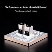 CAT.6 Shielded Pass-through Network Module, Dual Ports Panel + Shielded Pass-through (Gold) Eurekaonline