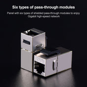 CAT.6 Shielded Pass-through Network Module, Dual Ports Panel + Shielded Pass-through + TV Socket (Gold) Eurekaonline