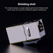 CAT.6 Shielded Pass-through Network Module, Dual Ports Panel + Shielded Pass-through + Telephone Socket (Gold) Eurekaonline