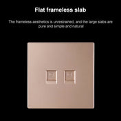 CAT.6 Shielded Pass-through Network Module, Dual Ports Panel + Shielded Pass-through + Telephone Socket (Gold) Eurekaonline