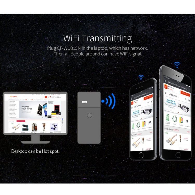 COMFAST CF-WU815N 150Mbps Mini Wireless USB 2.0 Free Driver WiFi Adapter External Network Card Eurekaonline
