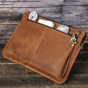 CONTACTS FAMILY Leather Laptop Sleeve For Macbook Pro 14.2 Inch(Brown) Eurekaonline