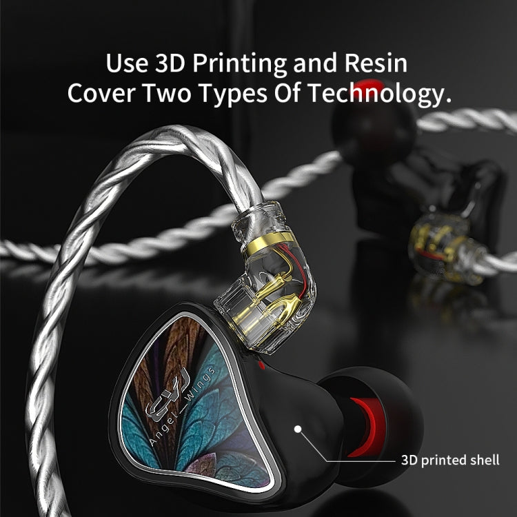 CVJ Angel Wings Hybrid Technology HiFi Music Wired Earphone No Mic Eurekaonline