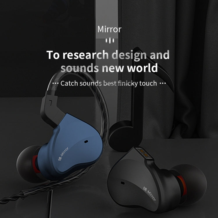 CVJ Mirror Hybrid Technology HiFi Music Wired Earphone With Mic(Black) Eurekaonline