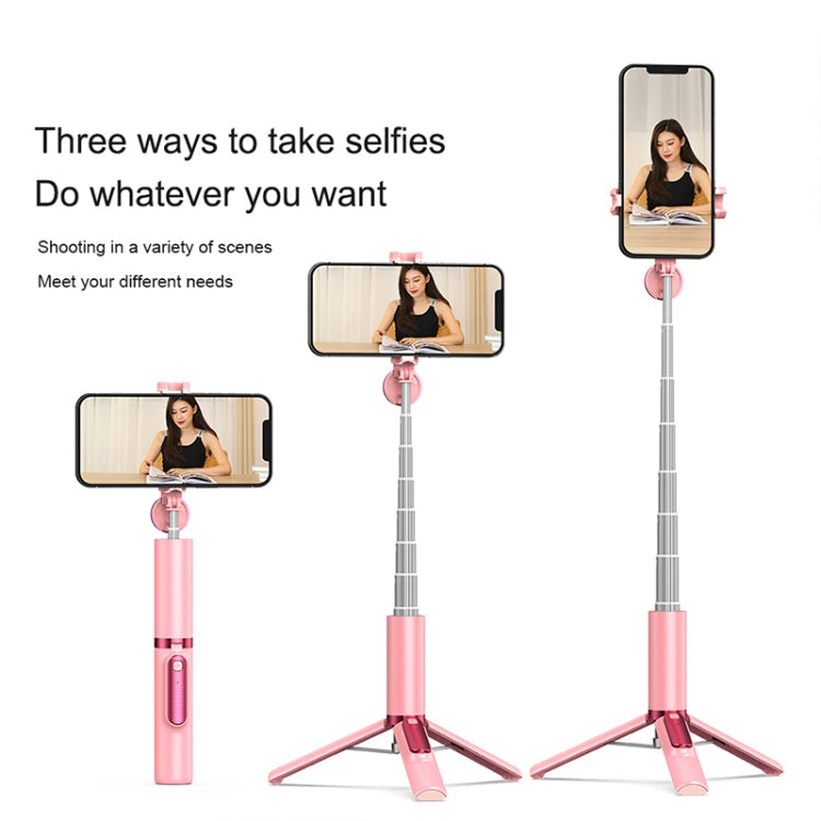 CYKE N-MY Integrated Tripod Bluetooth Live Selfie Stick(Pink) Eurekaonline