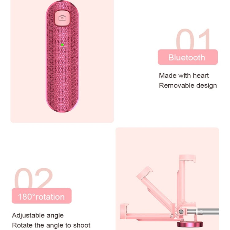 CYKE N-MY Integrated Tripod Bluetooth Live Selfie Stick(Pink) Eurekaonline