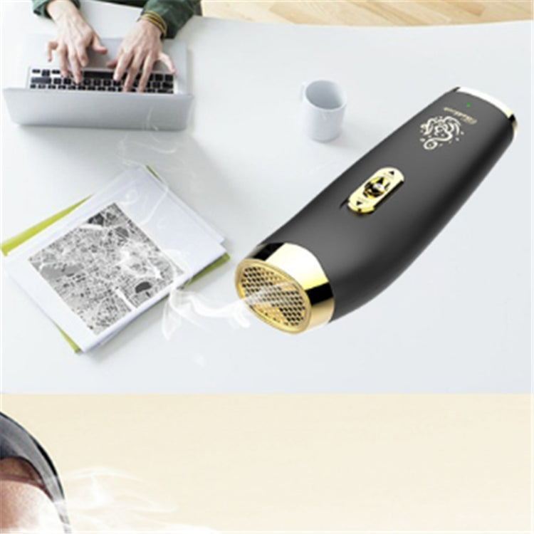 Car Handheld Electronic USB Aromatherapy Machine Aromatherapy Incense Burner(Black) Eurekaonline