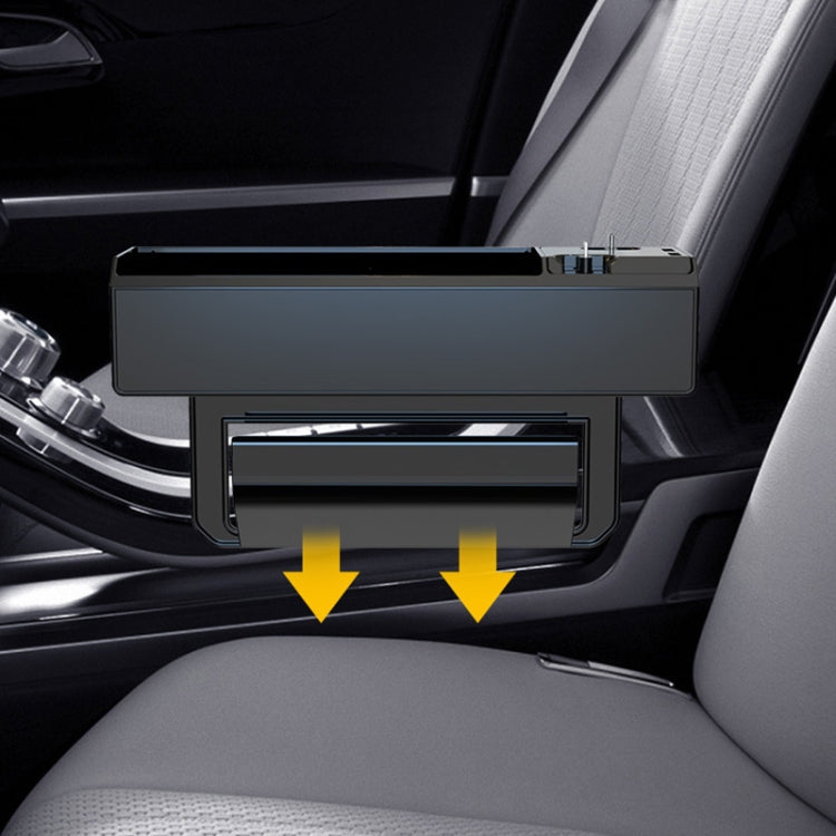 Car Seat Storage Box With Cable Car USB Charger, Style:2-wire + Storage Box Eurekaonline