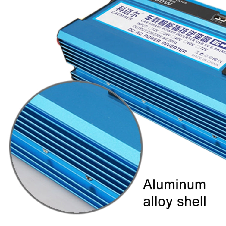 Carmaer 12V to 220V 3000W Intelligent Fan Car Double Digital Display Inverter Household Power Converter Eurekaonline