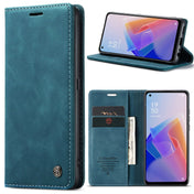 CaseMe 013 Multifunctional Horizontal Flip Leather Phone Case For OPPO Reno7 Z Global/Reno7 Lite Global/Reno8 Lite Global/F21 Pro 5G Global/Reno8 Z Global(Blue) Eurekaonline