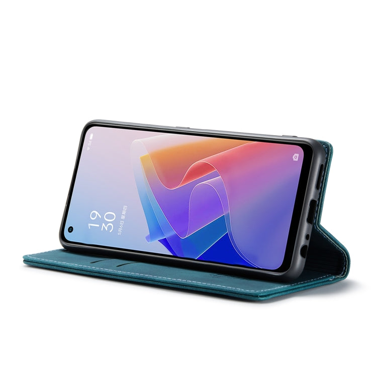 CaseMe 013 Multifunctional Horizontal Flip Leather Phone Case For OPPO Reno7 Z Global/Reno7 Lite Global/Reno8 Lite Global/F21 Pro 5G Global/Reno8 Z Global(Blue) Eurekaonline