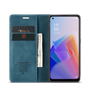 CaseMe 013 Multifunctional Horizontal Flip Leather Phone Case For OPPO Reno7 Z Global/Reno7 Lite Global/Reno8 Lite Global/F21 Pro 5G Global/Reno8 Z Global(Blue) Eurekaonline