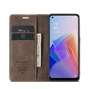 CaseMe 013 Multifunctional Horizontal Flip Leather Phone Case For OPPO Reno7 Z Global/Reno7 Lite Global/Reno8 Lite Global/F21 Pro 5G Global/Reno8 Z Global(Coffee) Eurekaonline