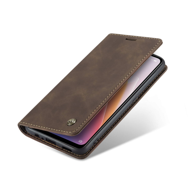 CaseMe 013 Multifunctional Horizontal Flip Leather Phone Case For OPPO Reno7 Z Global/Reno7 Lite Global/Reno8 Lite Global/F21 Pro 5G Global/Reno8 Z Global(Coffee) Eurekaonline