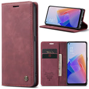 CaseMe 013 Multifunctional Horizontal Flip Leather Phone Case For OPPO Reno7 Z Global/Reno7 Lite Global/Reno8 Lite Global/F21 Pro 5G Global/Reno8 Z Global(Wine Red) Eurekaonline