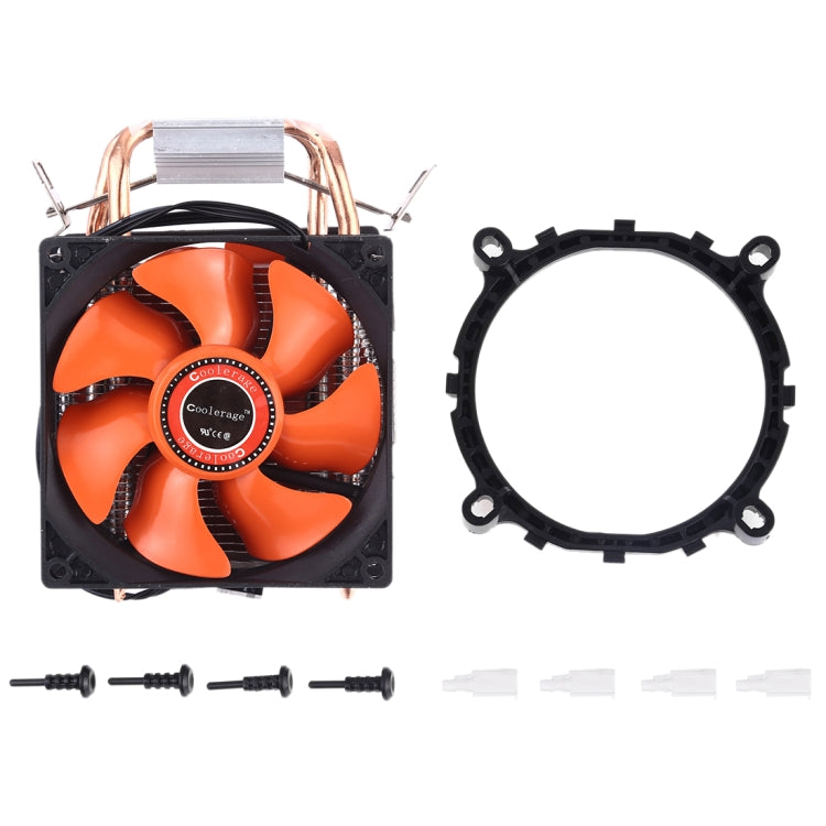 CoolAge AMD CPU Heatsink Hydraulic Bearing Cooling Fan Double Cooling Fan 3 Pin for Intel LGA775 115X AM2 AM3 AM4 FM1 FM2 1366 Eurekaonline