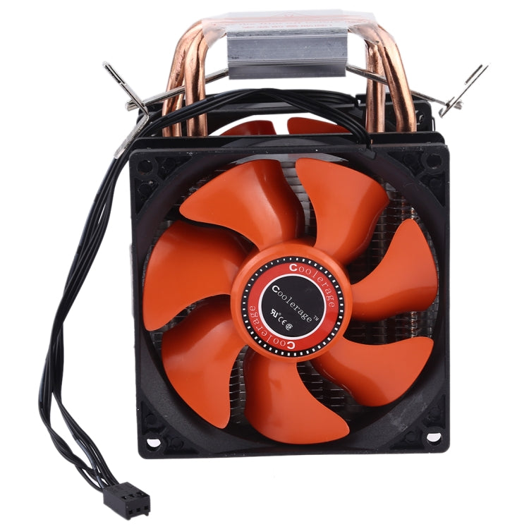 CoolAge AMD CPU Heatsink Hydraulic Bearing Cooling Fan Double Cooling Fan 3 Pin for Intel LGA775 115X AM2 AM3 AM4 FM1 FM2 1366 Eurekaonline