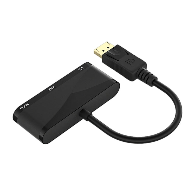 D45 3 in 1 DP to HDMI + VGA + 3.5 Audio Converter Cable(Black) Eurekaonline