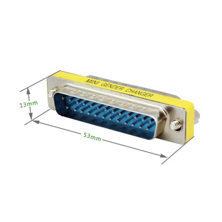 DB25 25 Pin Male to Male Mini Gender Changer Adapter Eurekaonline