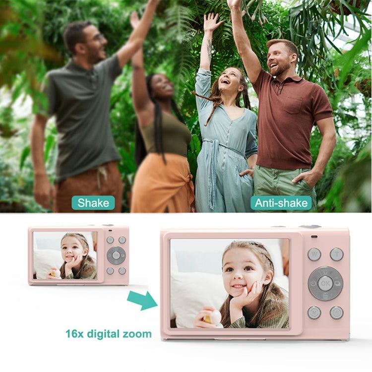 DC402 2.4 inch 44MP 16X Zoom 2.7K Full HD Digital Camera Children Card Camera, UK Plug (Black) Eurekaonline