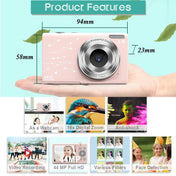 DC402 2.4 inch 44MP 16X Zoom 2.7K Full HD Digital Camera Children Card Camera, UK Plug (Pink) Eurekaonline