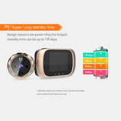 DD1 Smart Electronic Cat Eye Camera Doorbell with 2.8 inch LCD Screen, Support Infrared Night Vision(Silver) Eurekaonline