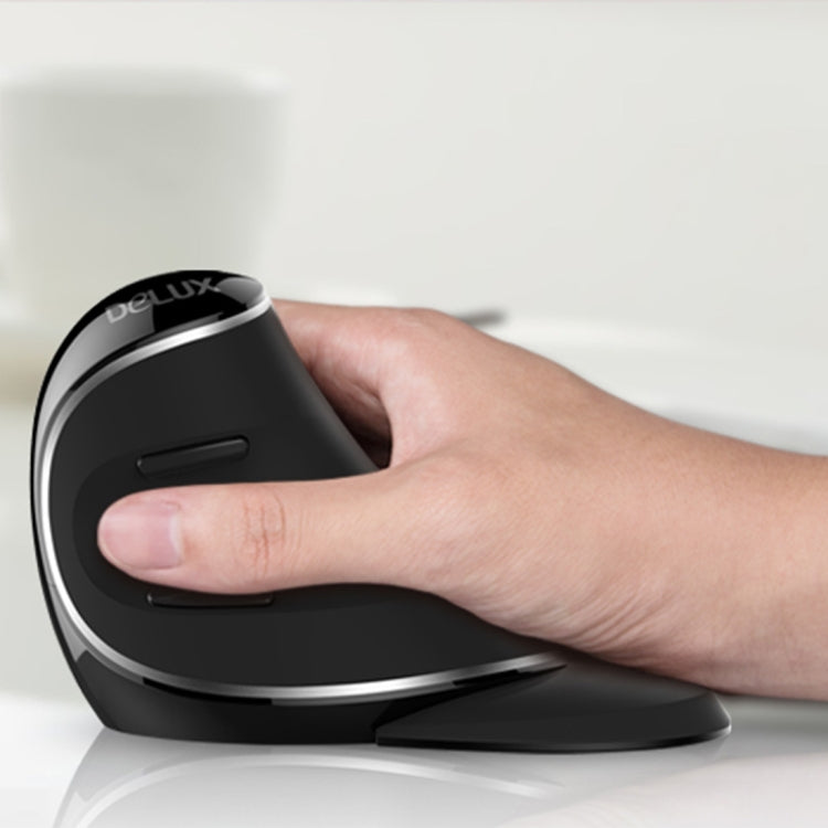 DELUX M618 Plus 2.4G 1600DPI Wireless Portable Vertical Ergonomic Mouse Eurekaonline