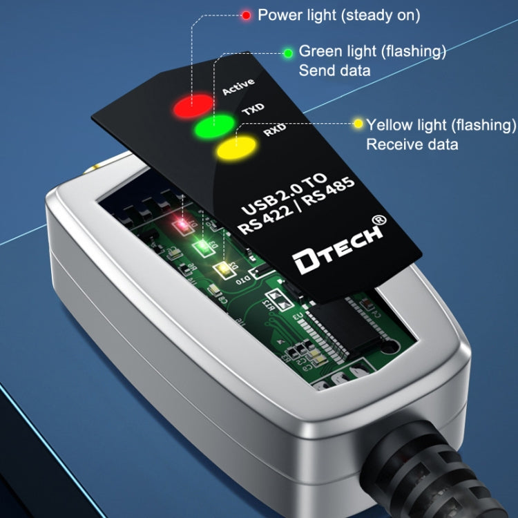 DTECH DT-5019 USB To RS485/422 Industrial Converter Serial Line Communication Adapter(1.2m) Eurekaonline