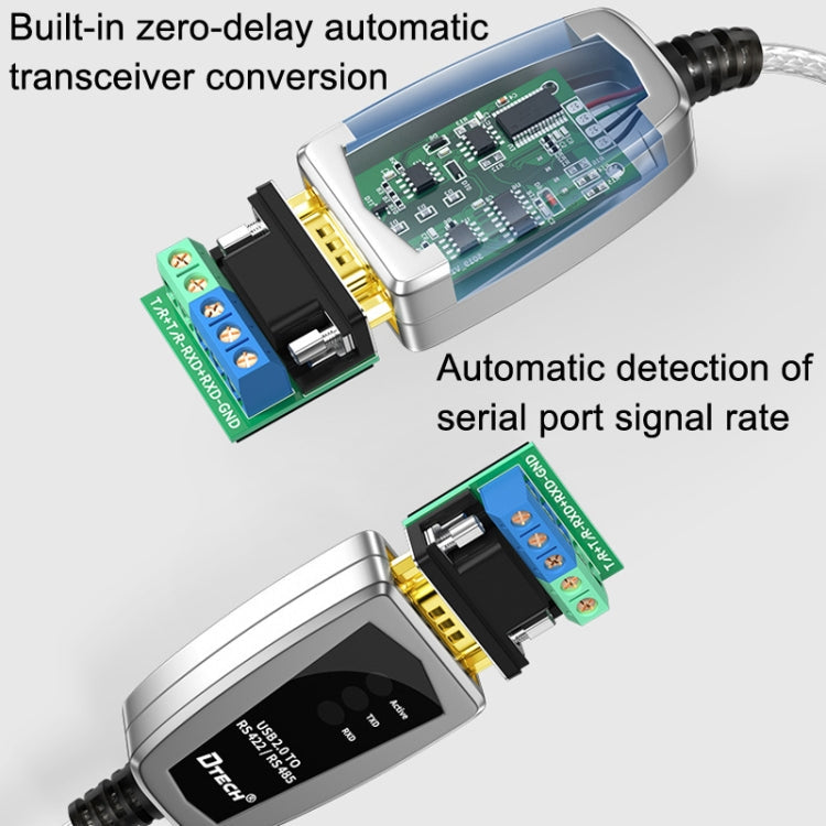DTECH DT-5019 USB To RS485/422 Industrial Converter Serial Line Communication Adapter(1.2m) Eurekaonline
