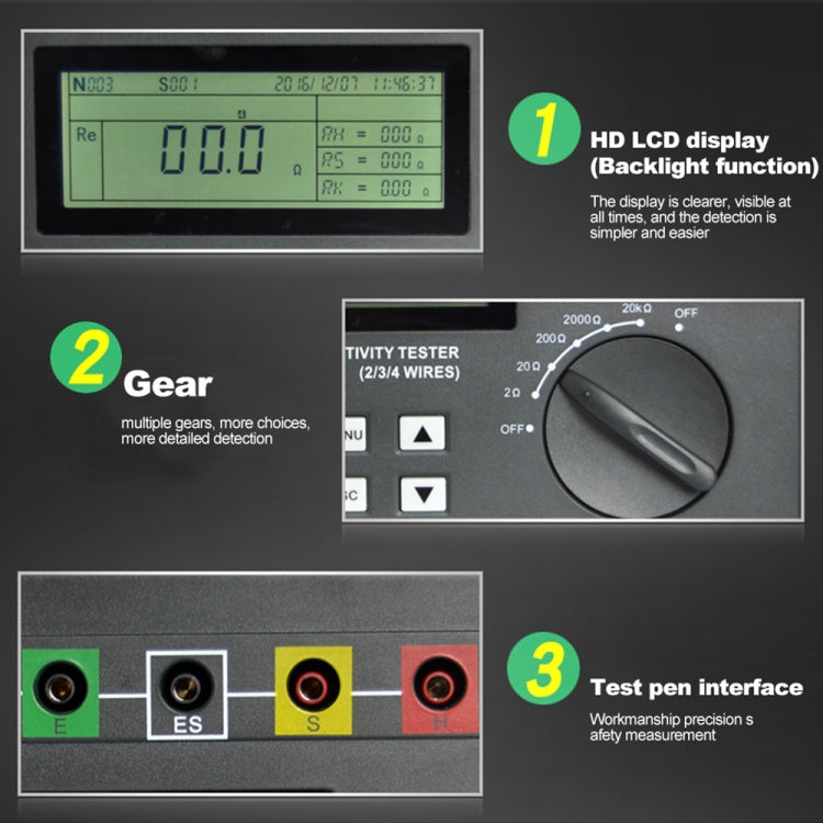 DUOYI DY4300 Higher Accuracy Digital Ground Resistance Tester Eurekaonline