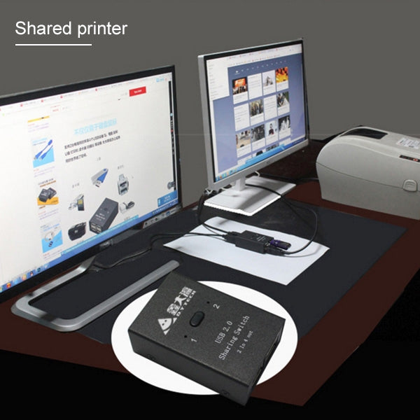 DY-B046 2 In 4 Out USB 2.0 Sharing Switch USB Flash Printer Adapter Eurekaonline