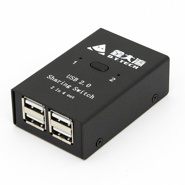 DY-B046 2 In 4 Out USB 2.0 Sharing Switch USB Flash Printer Adapter Eurekaonline