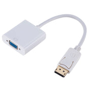 Display Port Male to VGA Female Converter, Length: 20cm(White) Eurekaonline