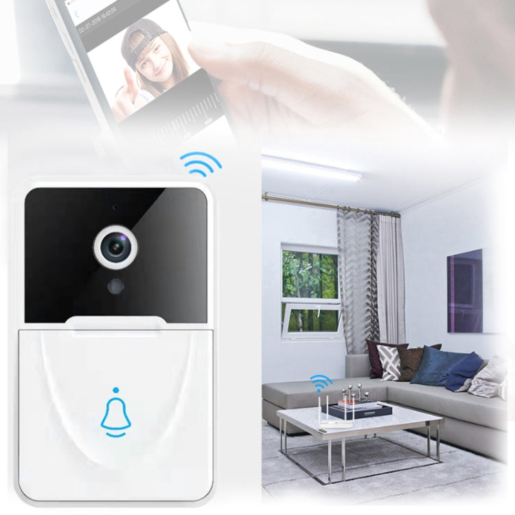 DoorBell X3 VGA WiFi Smart Video Doorbell with Chime, Support Night Vision(White) Eurekaonline