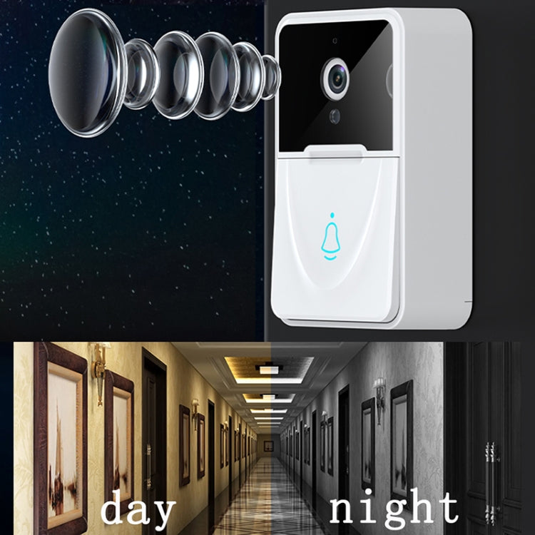DoorBell X3 VGA WiFi Smart Video Doorbell with Chime, Support Night Vision(White) Eurekaonline